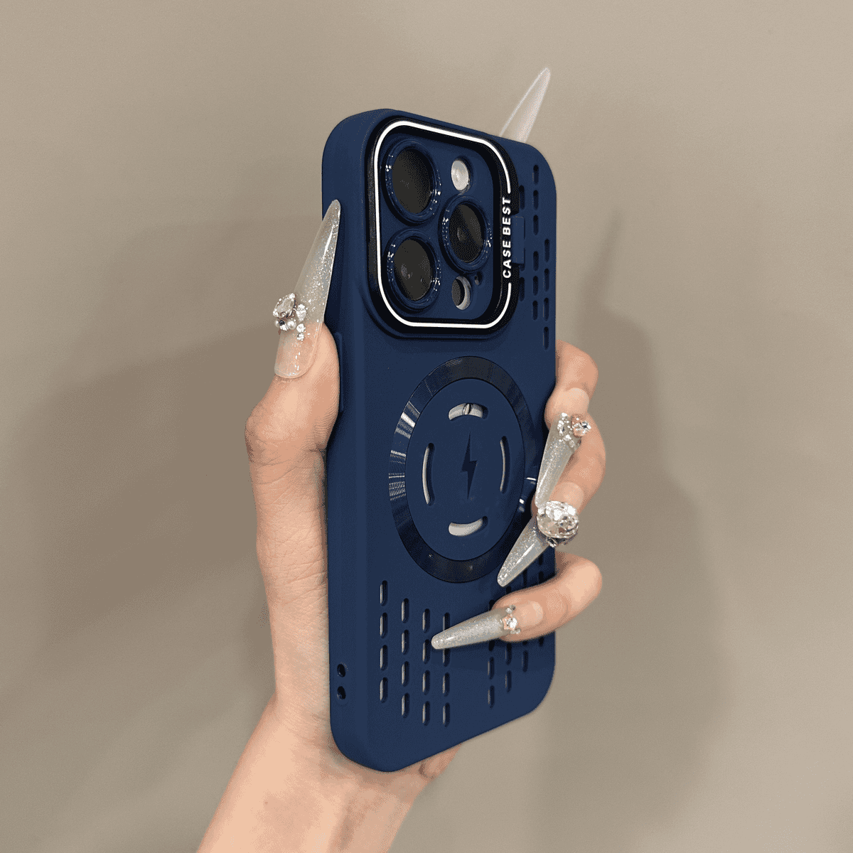 Hjemix | Sikkerhetsbeskyttelse i myk silikon med lynrask magnetisk lading Deksel for iPhone