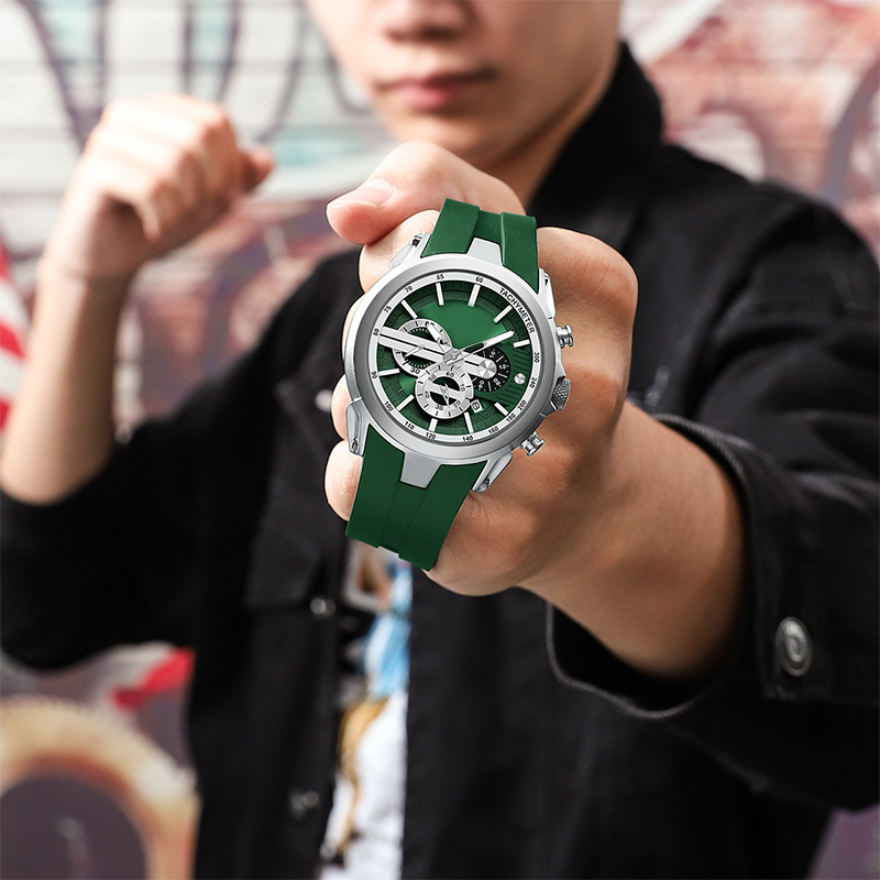 Hjemix | đStilig sportsklokke med lysende display, silikonrem og vanntett designđ