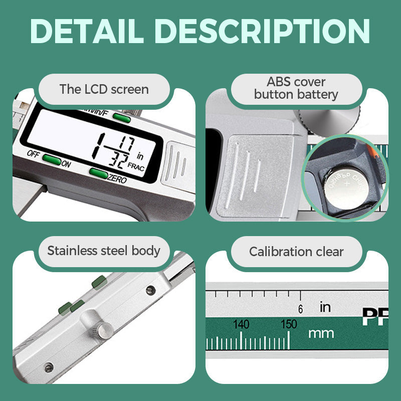 Hjemix | Digital caliper with large LCD screen