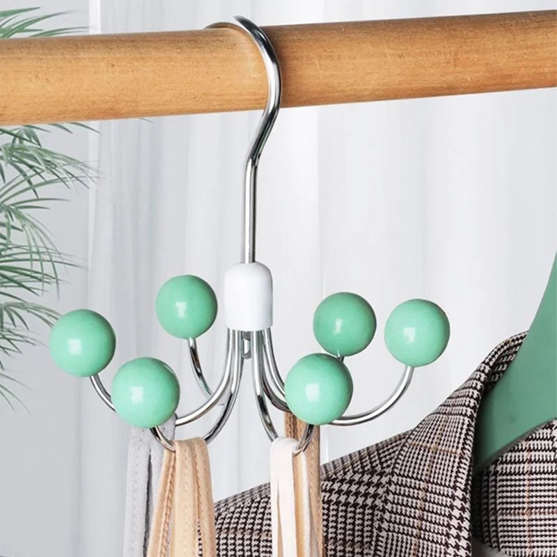 Hjemix | 360° roterbar multifunksjonell oppbevaringshengeren med 6 kroker