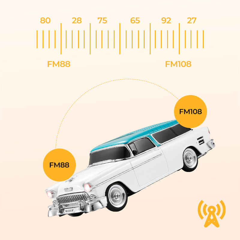 Hjemix | Trådløs Bluetooth-høyttaler i retro-bilmodell