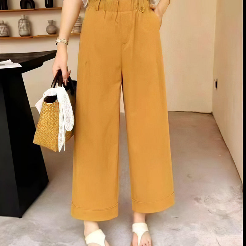 Hjemix | Bukser med høy midje og vide ben