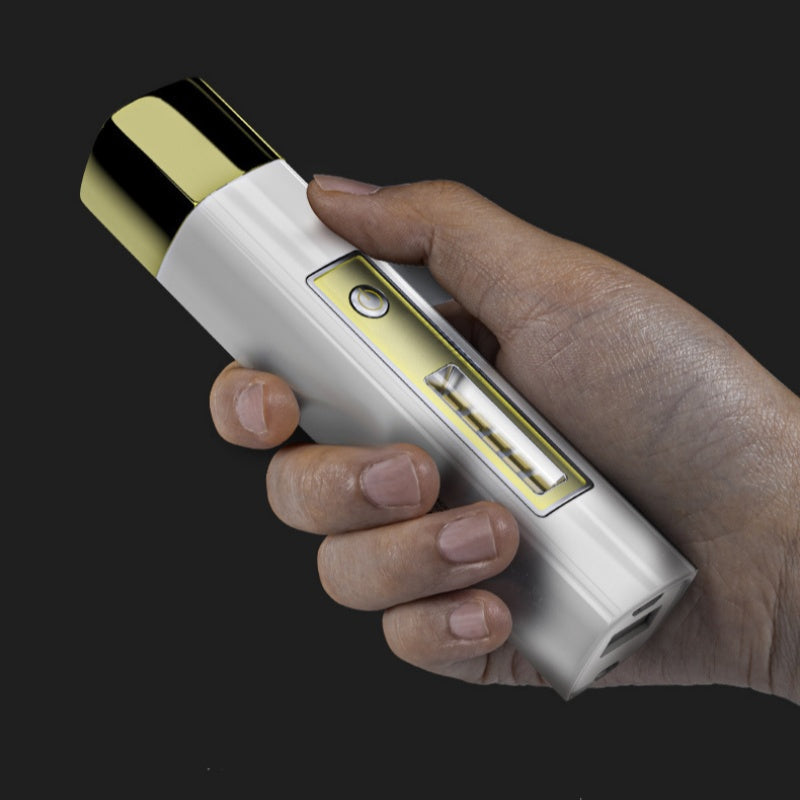 Hjemix | Mini 2-i-1 lommelykt med høy lysstyrke og powerbank