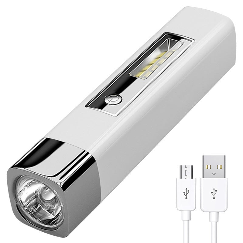 Hjemix | Mini 2-i-1 lommelykt med høy lysstyrke og powerbank