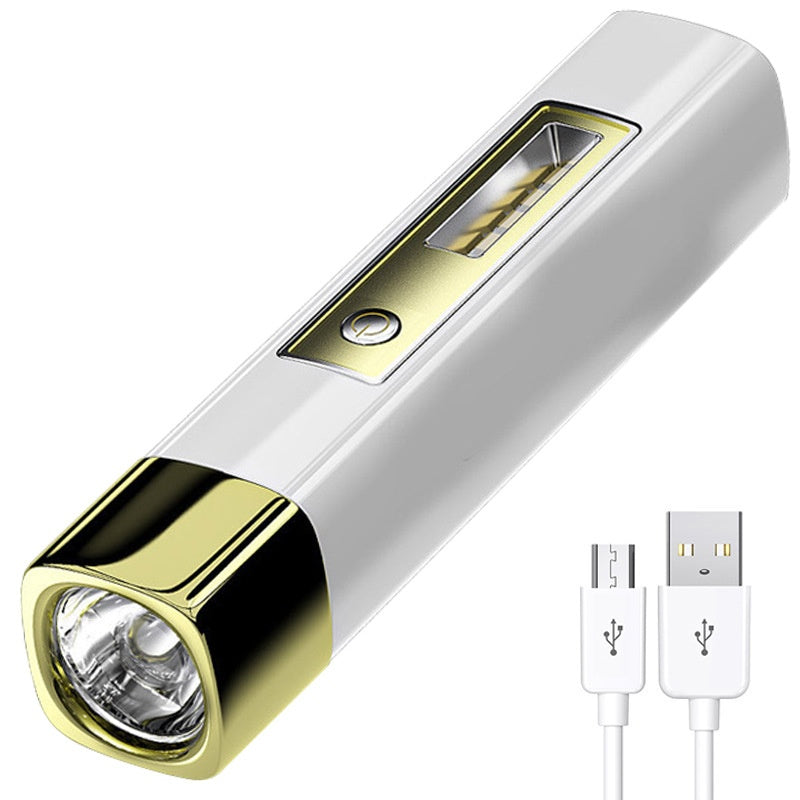 Hjemix | Mini 2-i-1 lommelykt med høy lysstyrke og powerbank