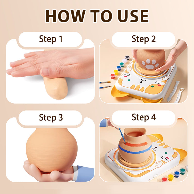 Hjemix | Søtt keramikkhjul-sett for barn
