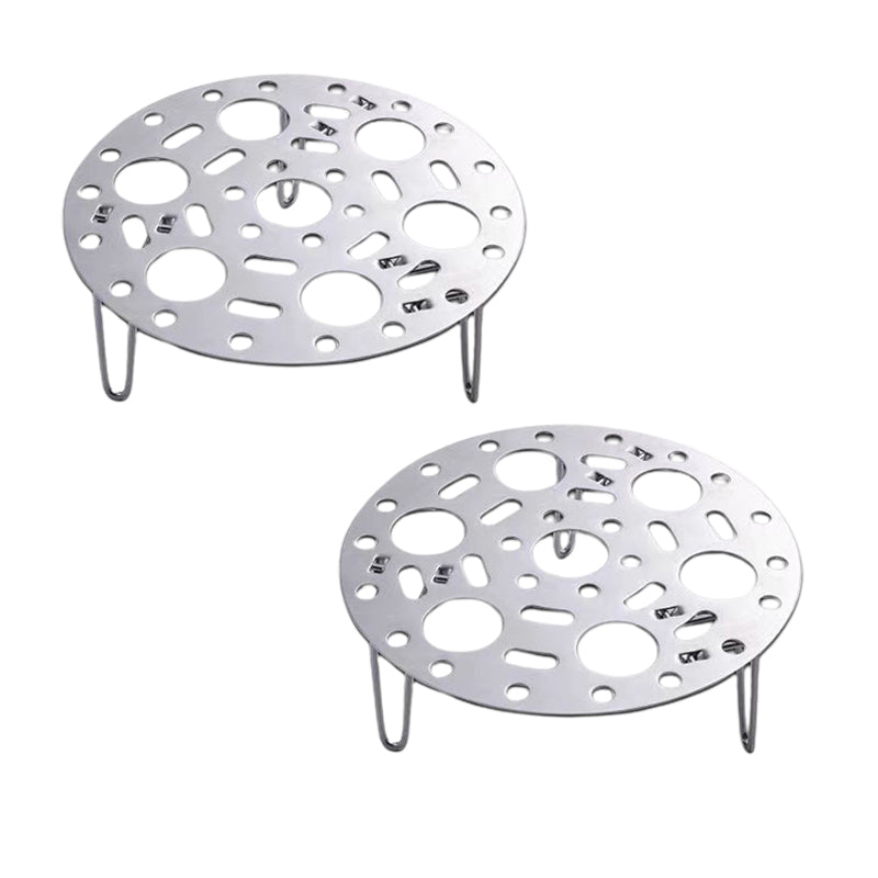 Hjemix | Sølvfarget dampkokerstativ i rustfritt stål med stativ for matlaging