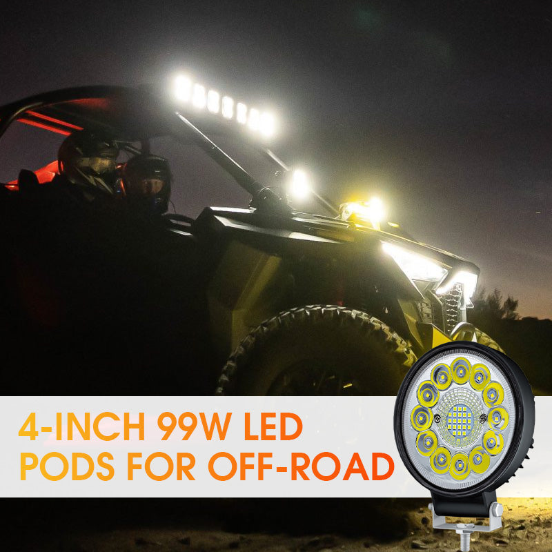 Hjemix | 4-tommers 99W LED-pod for terrengkjøring