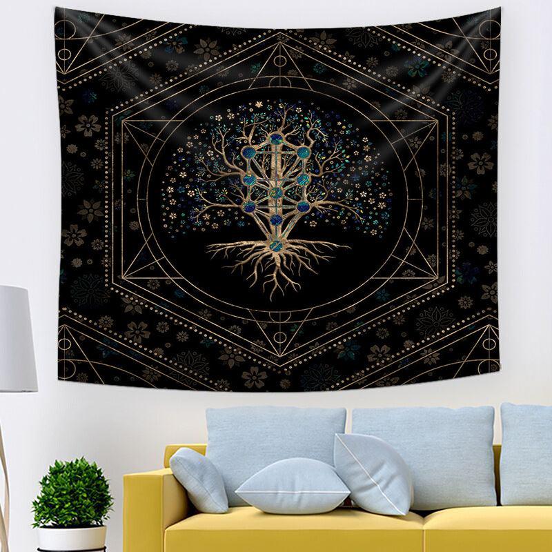 Hjemix | Livets Tre Veggteppe - Elegant Student- og Romdekorasjon