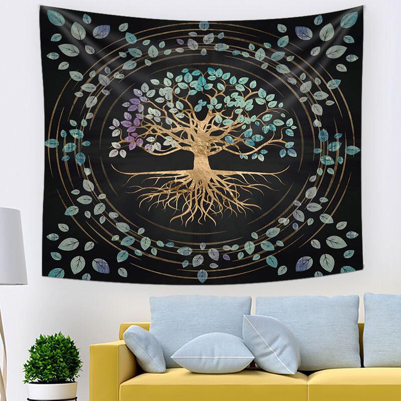 Hjemix | Livets Tre Veggteppe - Elegant Student- og Romdekorasjon