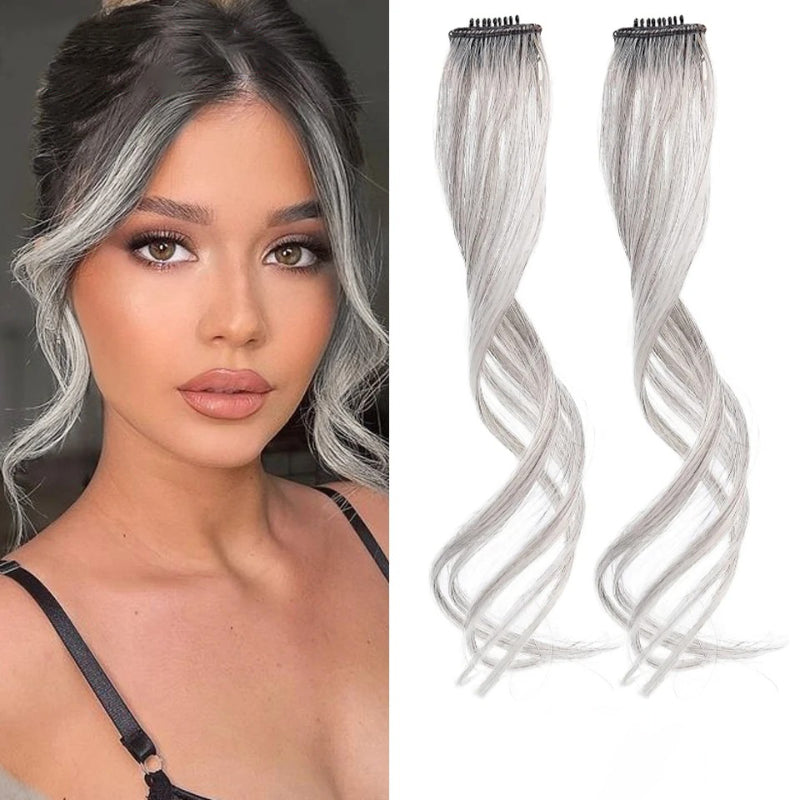 Hjemix | To Front Side Krøllete Clip In Pannebånd Hårforlengelse