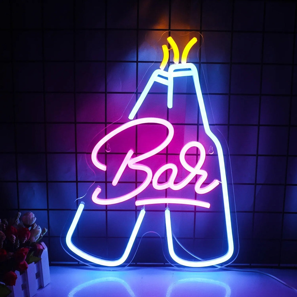 Hjemix | Livlige Cocktails & Øl LED Neon Veggskilt