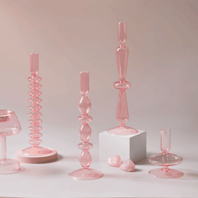 Hjemix | Vintage-Glass-Lysestake Candle Holder