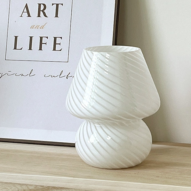 Hjemix | LED Skrivebordslampe i Soppshape laget av Glass