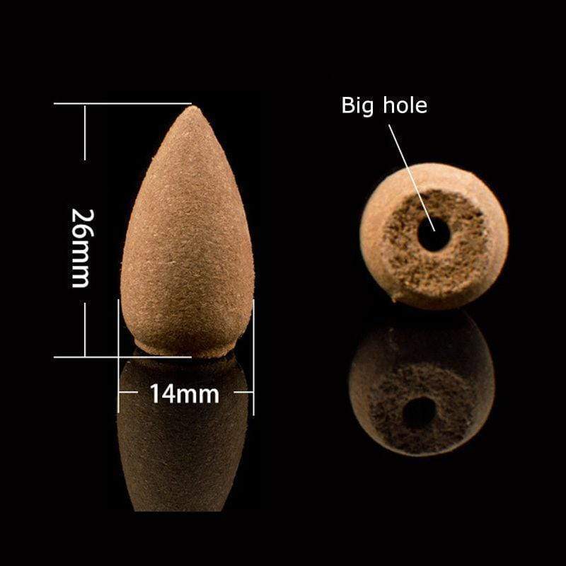 Hjemix | Røykende Mann Backflow Røkelse Kegler Glassflaske 60 Stykker