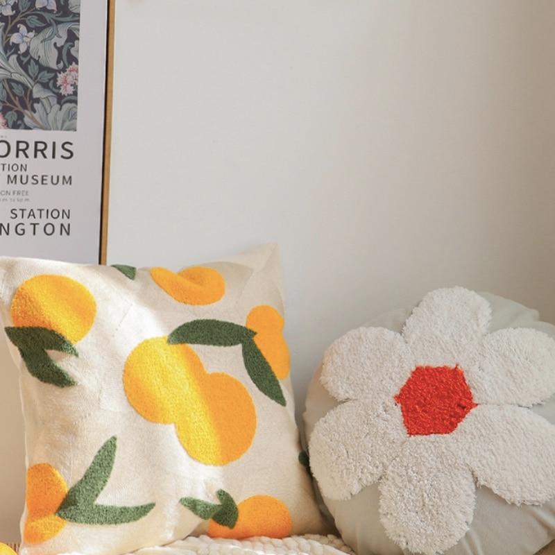Hjemix | Orange Broderi Putetrekk