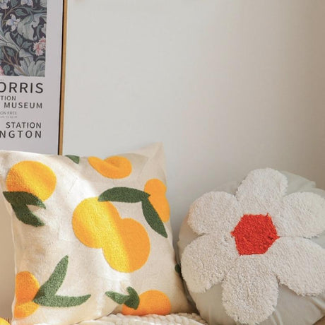 Hjemix | Orange Broderi Putetrekk