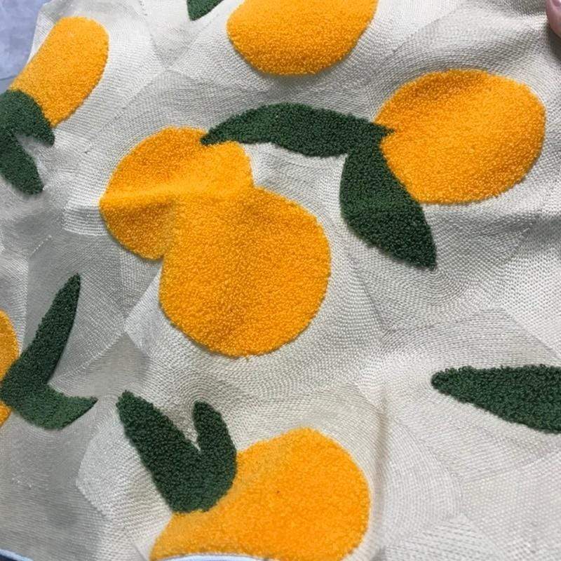 Hjemix | Orange Broderi Putetrekk
