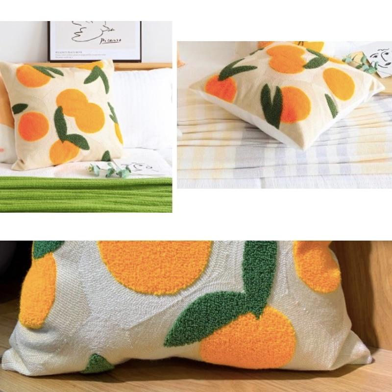 Hjemix | Orange Broderi Putetrekk