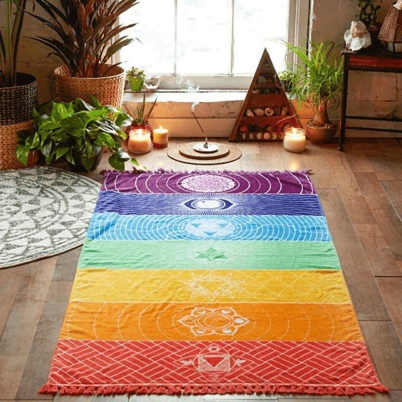 Hjemix | 7 Chakra Regnbue Yoga Matte