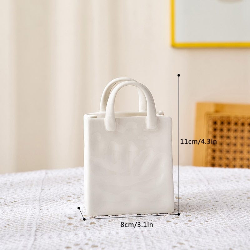Hjemix | Hvit Bag Porselen Vase