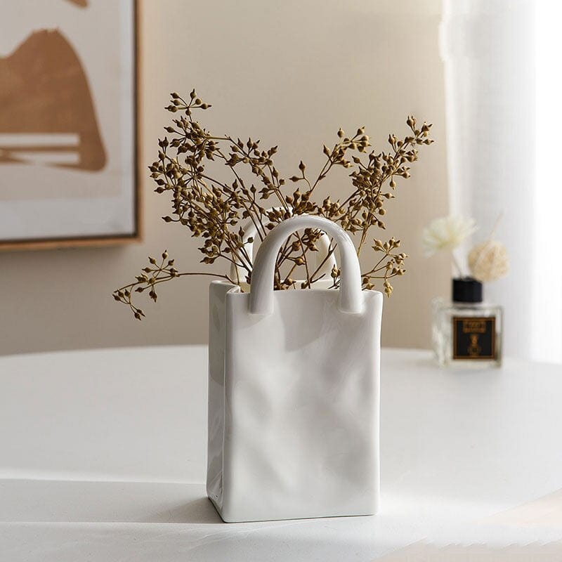 Hjemix | Hvit Bag Porselen Vase