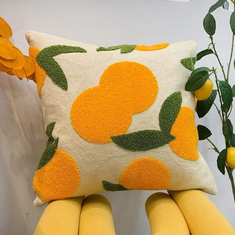 Hjemix | Orange Broderi Putetrekk