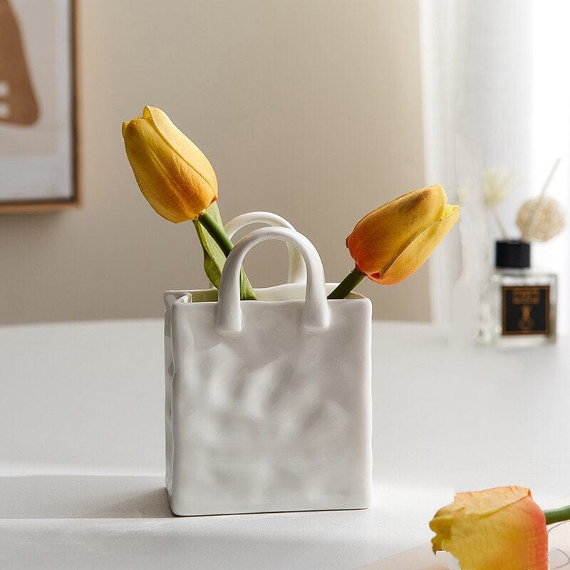 Hjemix | Hvit Bag Porselen Vase