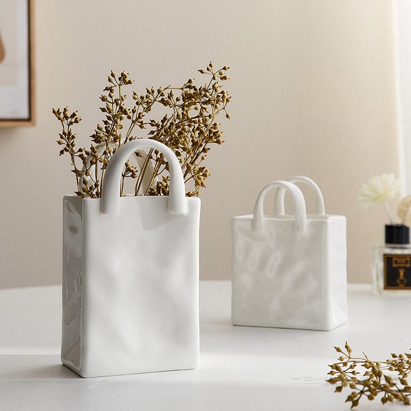 Hjemix | Hvit Bag Porselen Vase