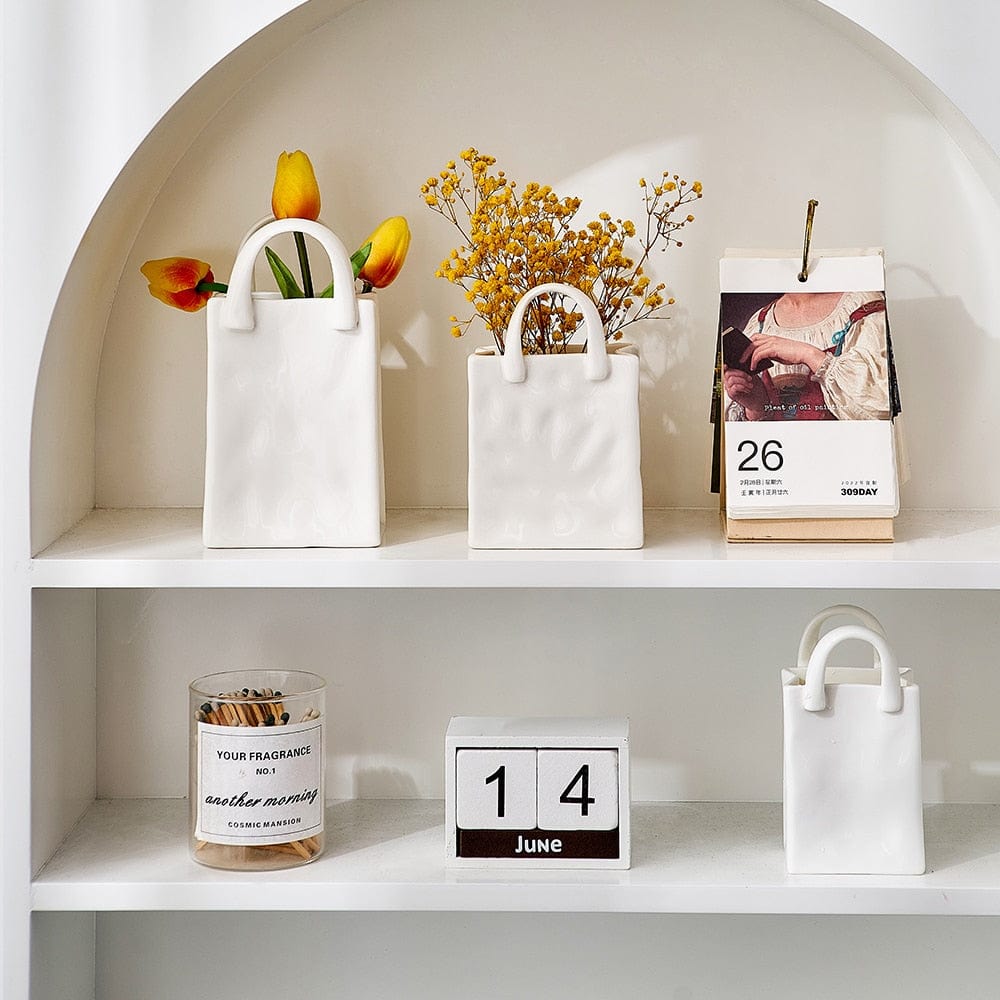Hjemix | Hvit Bag Porselen Vase