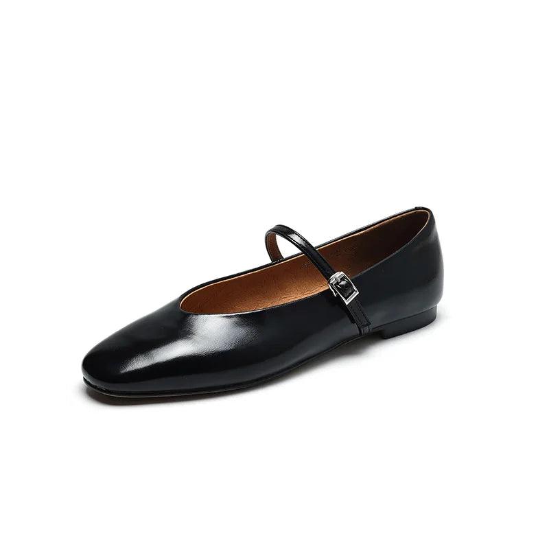 Hjemix | Fritidssko: Distinkte komfortable ballerinaer - Lær retro stil - TSS158