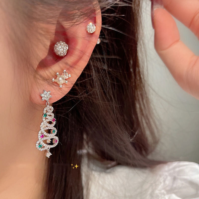 Hjemix | Skinnende juletre øredobber