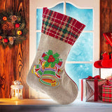 Hjemix | 5D Diamant Maleri Xmas Rhinestone Sokker Broderi Mosaique Gavepose