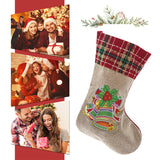 Hjemix | 5D Diamant Maleri Xmas Rhinestone Sokker Broderi Mosaique Gavepose