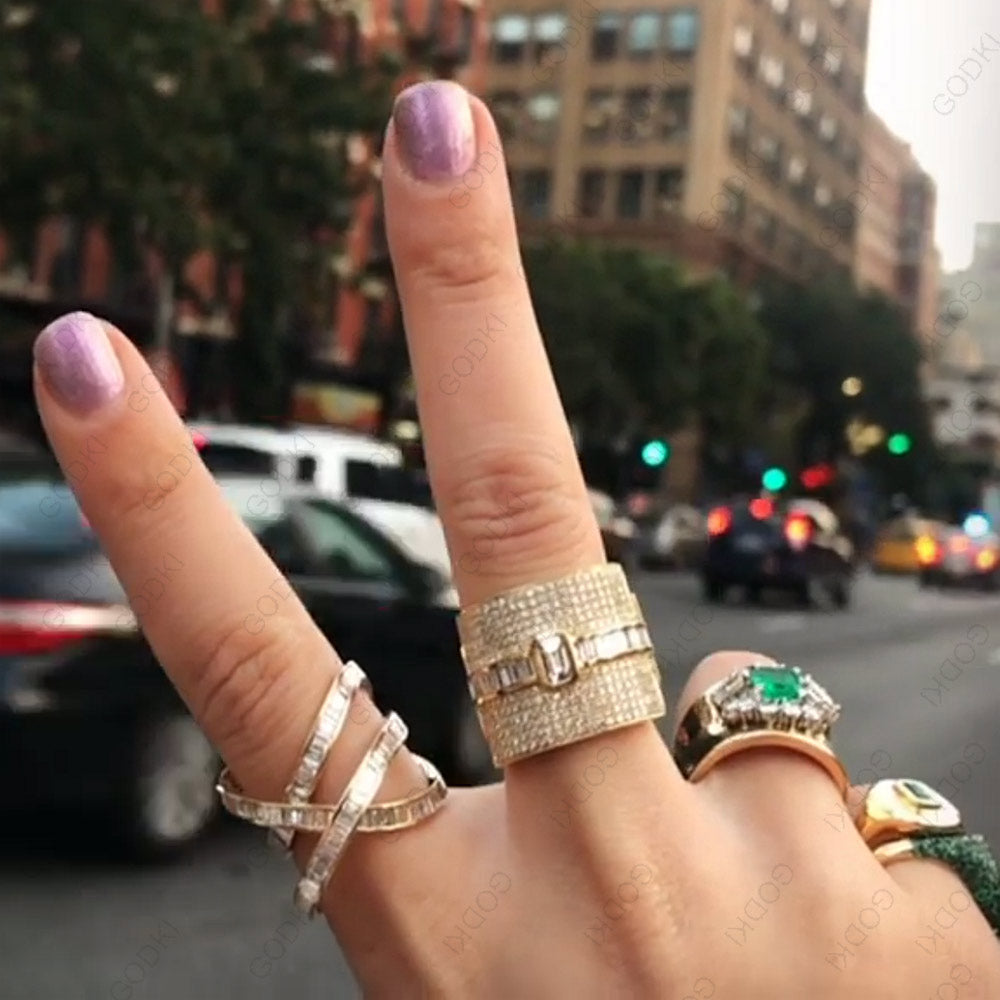Hjemix | Monaco Design Luksuriøs Statement Stabil Ring For Kvinner