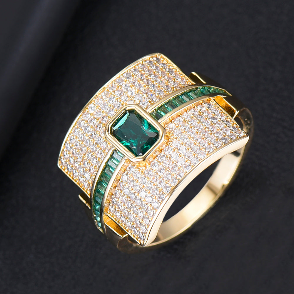 Hjemix | Monaco Design Luksuriøs Statement Stabil Ring For Kvinner