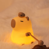 Garduru2024 Capybara Silikon Nattbordlampe | Myk og Barnevennlig | Perfekt Gave til Barn og Jenter