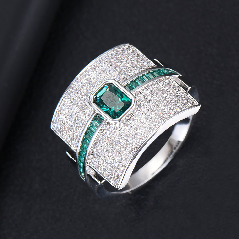 Hjemix | Monaco Design Luksuriøs Statement Stabil Ring For Kvinner