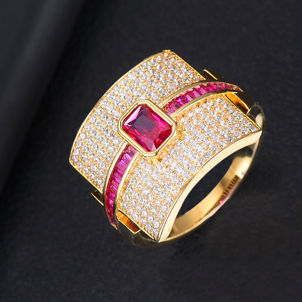 Hjemix | Monaco Design Luksuriøs Statement Stabil Ring For Kvinner