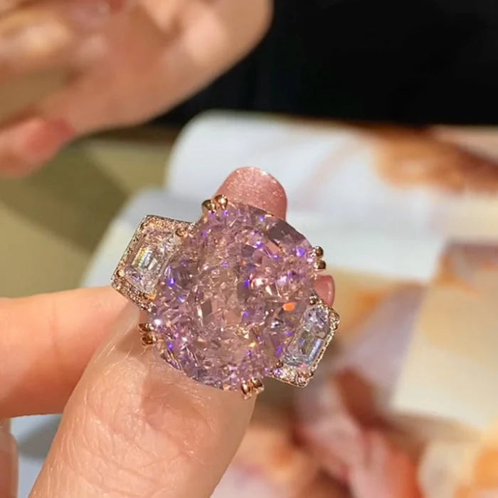 Hjemix | Tre Steins Brilliant Cut Rosa Ring