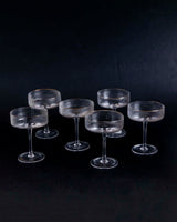 Hjemix | Ribbet Coupe Cocktail Glass - Sett med 6