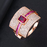 Hjemix | Monaco Design Luksuriøs Statement Stabil Ring For Kvinner
