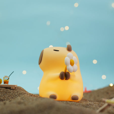Garduru2024 Capybara Silikon Nattbordlampe | Myk og Barnevennlig | Perfekt Gave til Barn og Jenter