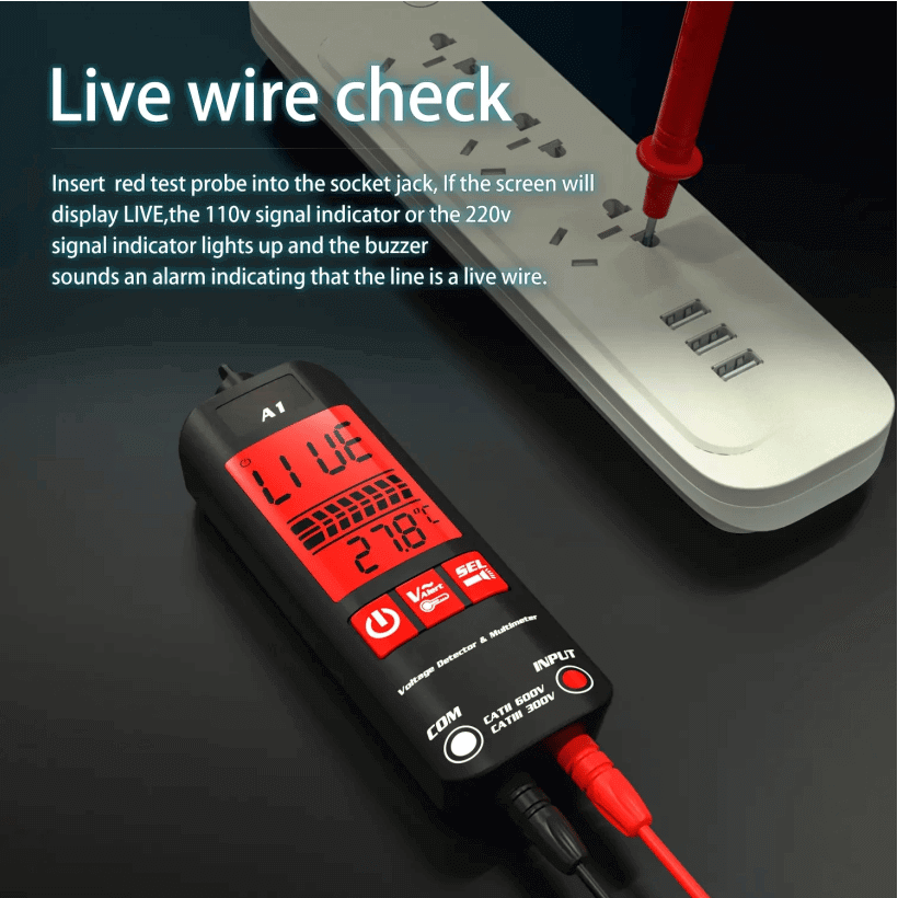Hjemix | A1 Fullautomatisk Anti-Brenne Intelligent Digitalt Multimeter