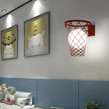 Hjemix | Slamora Barn Vegglampe | Basketballkurv Design | Glass & Metall | Art Deco Stil | Soveromslampe