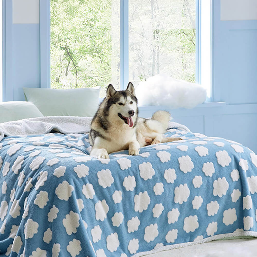 Hjemix | Flocket Vanntett Multi-Funksjonell Sherpa Hundeteppe