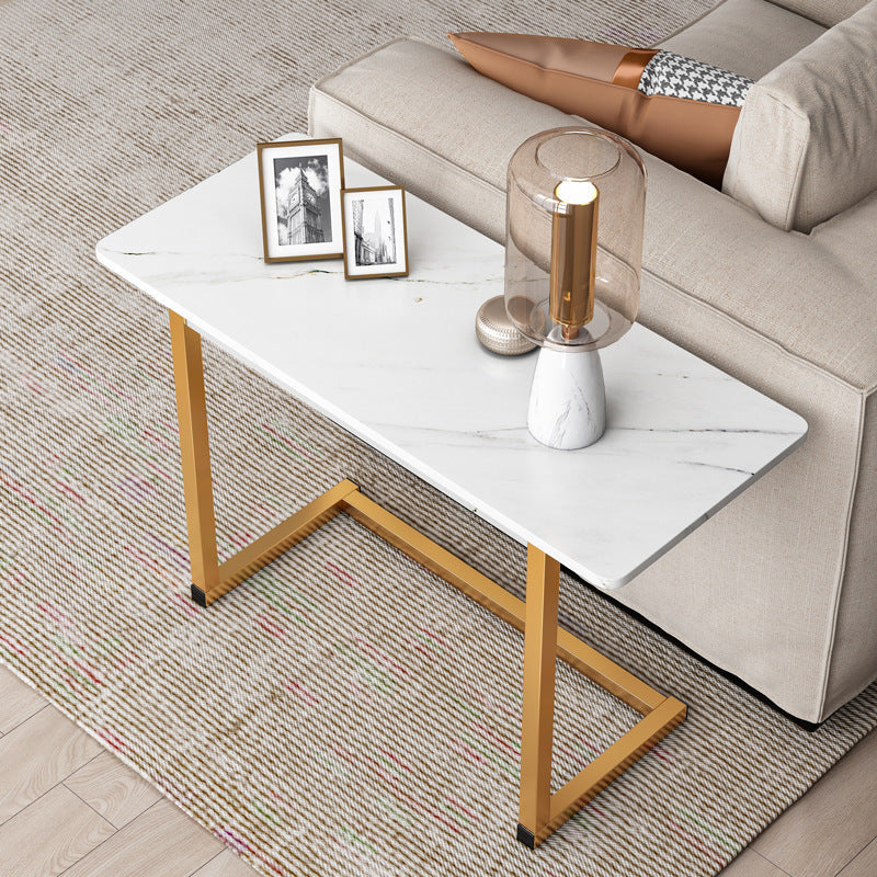 Hjemix | ModernoCurve C-Side Table | MDF tabletop | Moderne design | Plassbesparende | Perfekt for stue og soverom