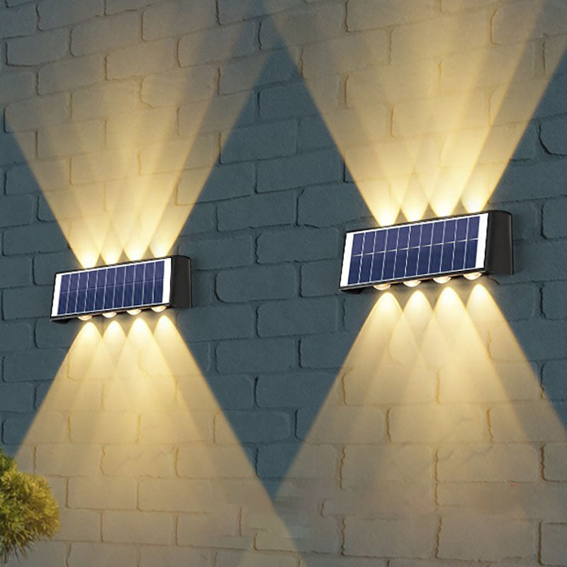 Hjemix | Moderne Enkelhet Sol Vannavstøtende Rektangulær ABS PMMA LED Vegglampe For Utendørs Patio