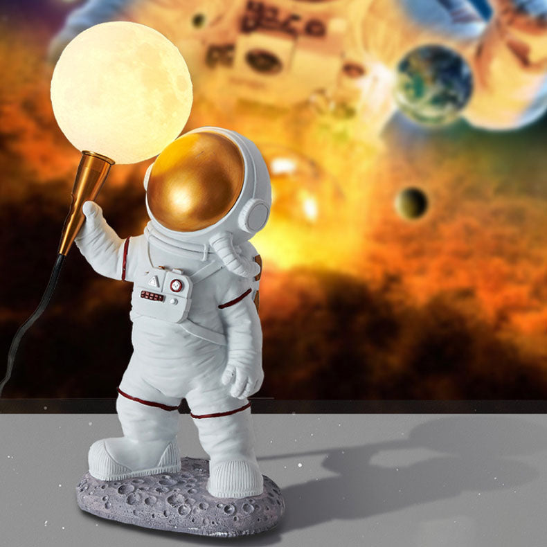 Hjemix | Moderne Kreativ Tegneserie Astronaut Harpiks ABS 1-Lyskilde Vegglampe for Soverom
