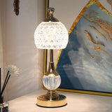 Hjemix | Moderne Kreativ Ananas Metall Akryl USB LED Bordlampe for Soverom